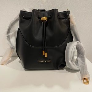 CHARLES & KEITH Cassiopeia Bucket Bag - Black
